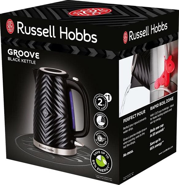 Rýchlovarná kanvica Russell Hobbs 26380-70 Groove Kettle Black ...