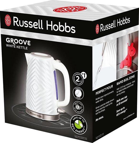 Vízforraló Russell Hobbs 26381-70 Groove Kettle White ...