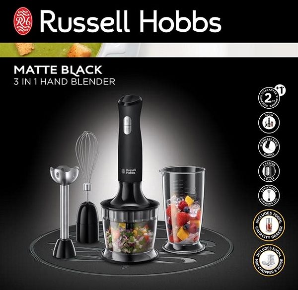 Botmixer Russell Hobbs 24702-56 matt fekete 3in1 HandBlender Lifestyle