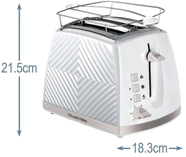 Toaster Russell Hobbs 26391-56 Groove 2S Toaster White ...