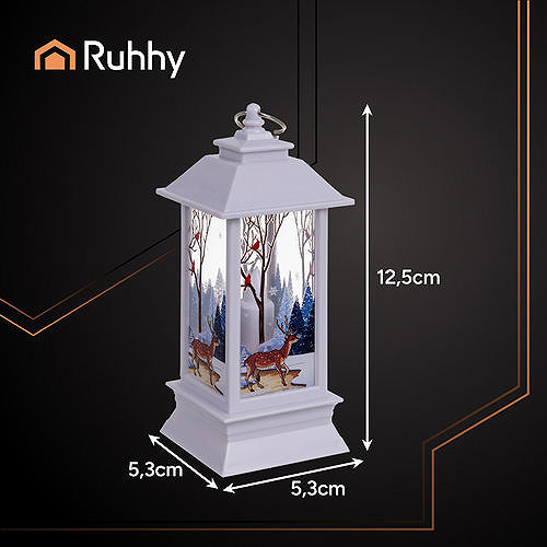 Lámpás Ruhhy 26753 LED karácsonyi lámpás, 12,5 cm, fehér ...