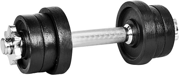 Súlyzó RULYT Angular felrakható, egykezes 9 kg, 30 mm-es rúd/6× tárcsa ...