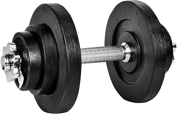 Súlyzó RULYT Angular felrakható, egykezes 17 kg, 30 mm-es rúd/6× tárcsa ...