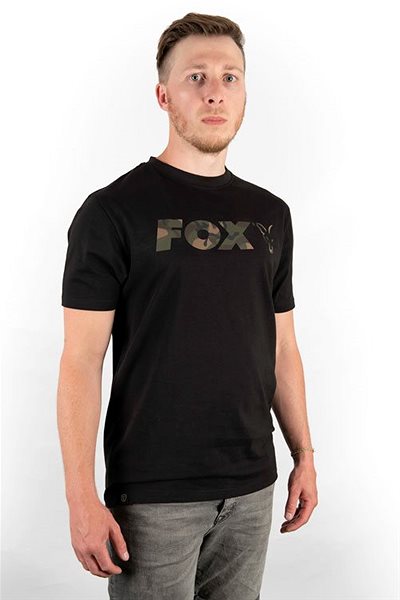Tričko FOX Black/Camo Print T-Shirt veľkosť S ...