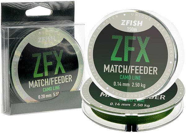 Silon na ryby Zfish ZFX Match/Feeder CamoLine 0,14 mm 2,5 kg 150 m ...