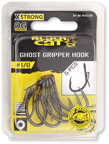 Háčik na ryby Black Cat Ghost Gripper Hook DG Veľkosť 1/0 5 ks ...