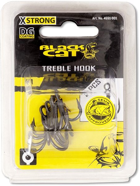 Trojháček Black Cat Treble Hook DG Velikost 2/0 5ks ...