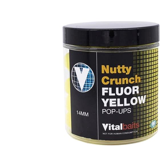 Pop-up boilies Vitalbaits Pop-Up Nutty Crunch Fluor Yellow 14 mm 80 g ...