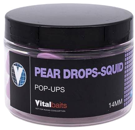 Pop-up boilies Vitalbaits Pop-Up Pear Drops-Squid 14 mm 50 g ...