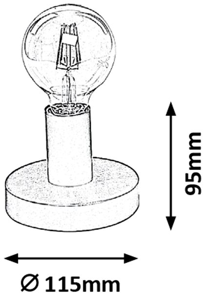 Stolová lampa Rabalux – Stolná lampa 1× E27 / 60 W / 230 V ...
