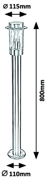 Garden Lighting Rabalux - Outdoor Lamp 1xE27/20W/230V IP44 Technical draft