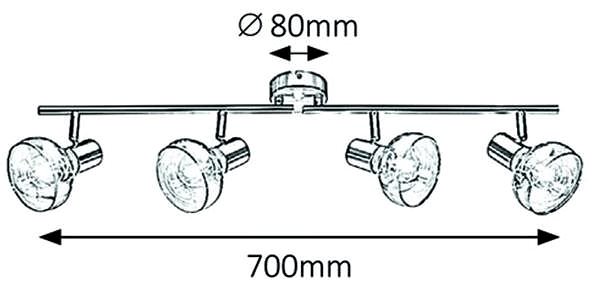 Spotlámpa Rábalux - spotlámpa 4xE14/40W/230V fényes króm ...
