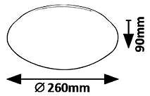 Ceiling Light Rabalux 3418 - LED Bathroom Ceiling Light with Sensor LUCAS, IP44 Technical draft