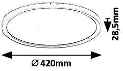 Ceiling Light LED Dimmable Ceiling Light PAVEL, LED/22W/230V Technical draft