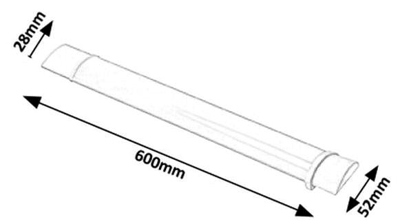 Mennyezeti lámpa Rabalux LED pultmegvilágító lámpa, 20 W, 230 V, IP65 Műszaki vázlat