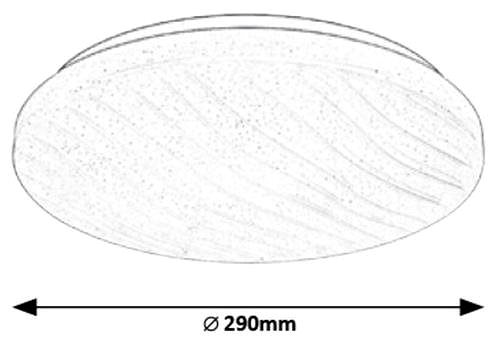 Ceiling Light Rabalux - LED Dimmable Ceiling Light, LED/12W/230V Technical draft