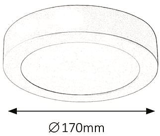 Ceiling Light Rabalux - LED Ceiling Light, LED/12W/230V Technical draft