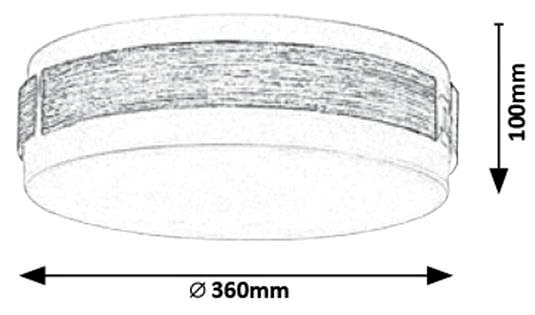 Ceiling Light Rabalux - LED Dimmable Ceiling Light, LED/18W/230V Technical draft