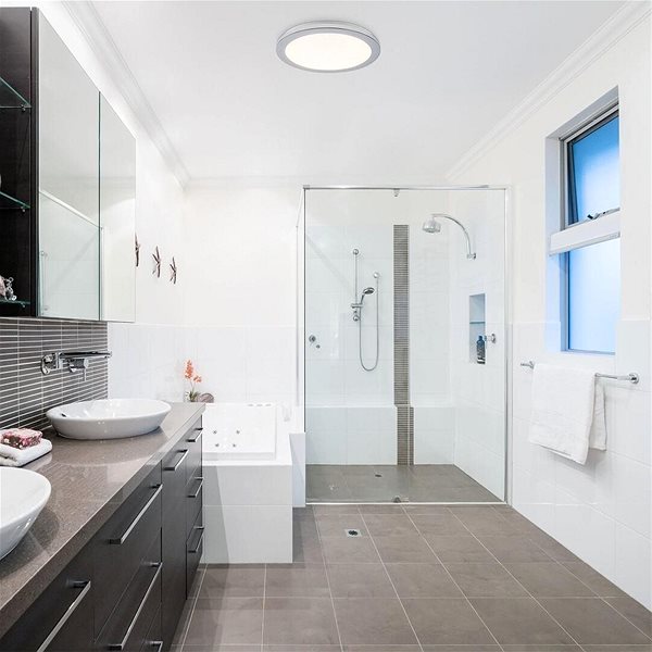 Ceiling Light Rabalux - LED Dimmable Bathroom Ceiling Light, LED/18W/230V/IP44 Lifestyle