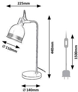 Tischlampe Rabalux 2241 FLINT ...