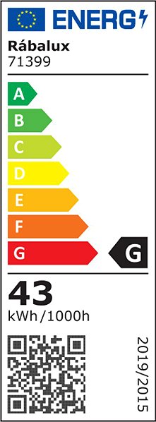 Ceiling Light Rabalux SERKAN 71399 Energy label