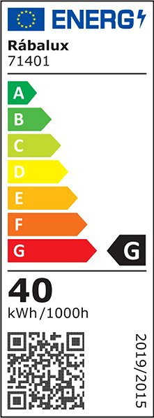 Ceiling Light Rabalux SHIRIN 71401 Energy label
