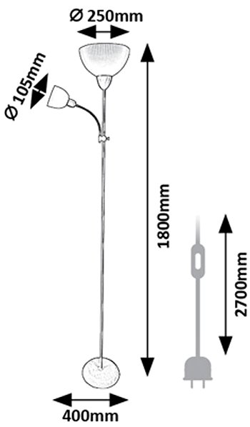 Stojaca lampa Rabalux ACTION PRO 74102 ...