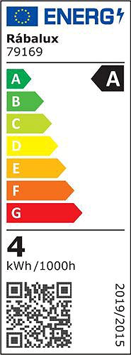 LED-Birne Rabalux Filament LED E27 A60 4 W Energielabel