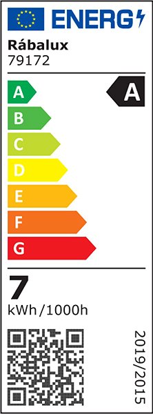 LED-Birne Rabalux Filament LED E27 A60 7 W 4000K Energielabel