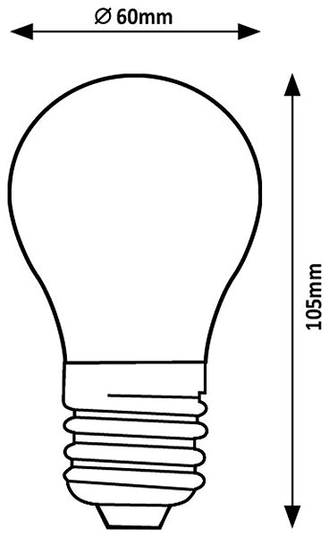 LED-Birne Rabalux Filament LED E27 A60 7 W 4000K ...