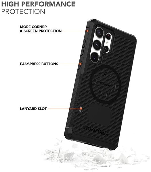 Handyhülle Rokform Kryt Rugged pro Samsung Galaxy S23 Ultra, schwarz ...