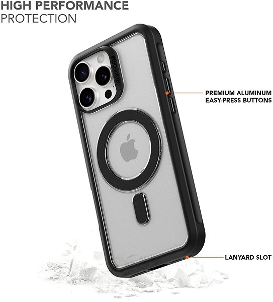 Handyhülle Rokform Cover Slim Magnetic Case, für iPhone 16 Pro Max, schwarz ...