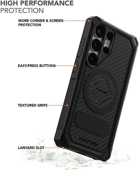 Handyhülle Rokform Rugged Cover für Samsung Galaxy S25 Ultra 5G, schwarz ...