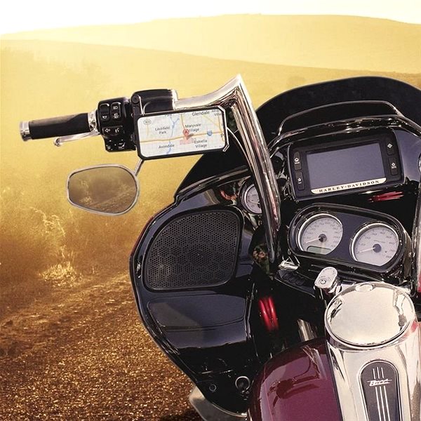 Handyhalterung Rokform Halterung für Motorradlenker, silber, STANDARD Harley Davidson für Schraubenabstand 1,65