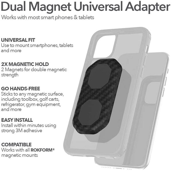 Handyhalterung Rokform Universeller Adapter Doppelverklebung (für Halterung) Mermale/Technologie