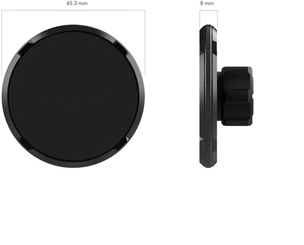 Telefontartó Rokform mágneses szélvédőtartó kompatibilis a MagSafe-fel, fekete színnel ...