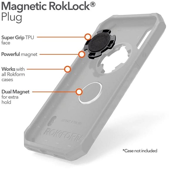 Phone Holder Rokform Magnetic RokLock Plug Features/technology