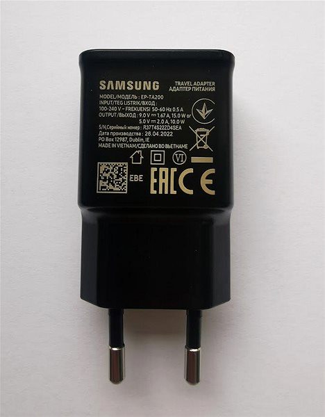 Nabíjačka do siete Samsung USB-A 15 W Cestovná nabíjačka Black (OOB Bulk) ...