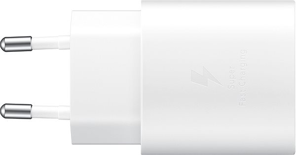 Nabíjačka do siete Samsung Napájací adaptér s rýchlonabíjaním 25 W biely, bez kábla v balení Screen