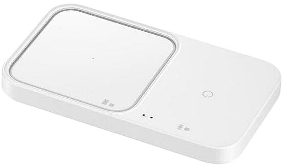 Bezdrôtová nabíjačka Samsung Duálna bezdrôtová nabíjačka (15 W) biela, bez kábla v balení Bočný pohľad