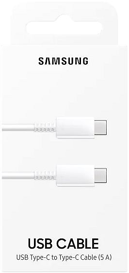 Adatkábel Samsung USB-C to USB-C, 5A, 1m, fehér Csomagolás/doboz