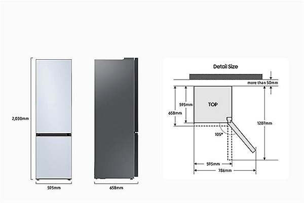 Refrigerator SAMSUNG BESPOKE RB38A7B6DCS/EF Technical draft
