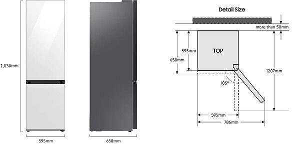 Refrigerator SAMSUNG Bespoke RB38A7CGTS9/EF Technical draft
