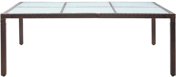 Záhradný stôl Vonkajší jedálenský stôl hnedý 200 × 150 × 74 cm polyratan, 46128 ...