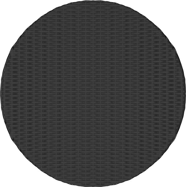 Záhradný stôl Čajový stolík čierny 68 × 68 × 30 cm polyratan, 310467 ...