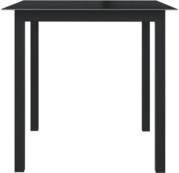 Záhradný stôl Záhradný stôl čierny 80 × 80 × 74 cm hliník a sklo, 312200 ...