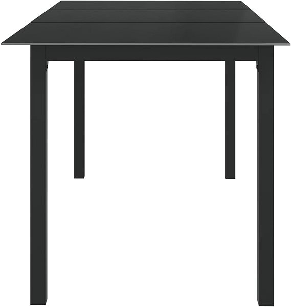 Záhradný stôl Záhradný stôl čierny 150 × 90 × 74 cm hliník a sklo, 312201 ...
