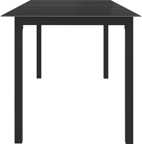 Záhradný stôl Záhradný stôl čierny 190 × 90 × 74 cm hliník a sklo, 312202 ...