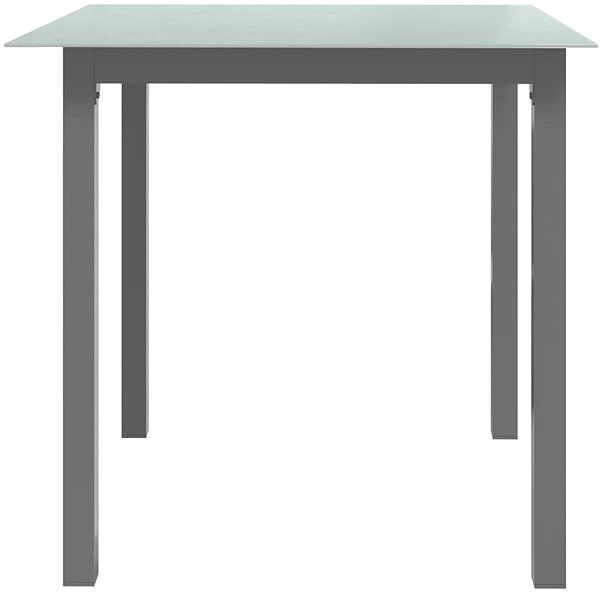 Záhradný stôl Záhradný stôl svetlosivý 80 × 80 × 74 cm hliník a sklo, 312203 ...