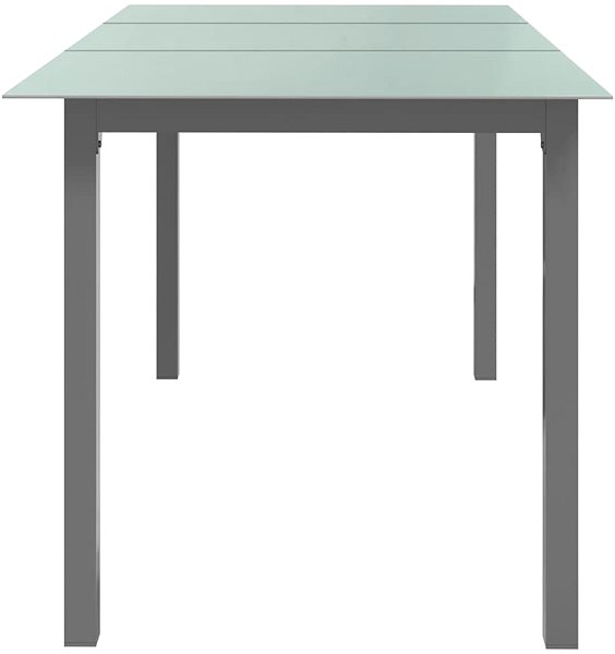 Záhradný stôl Záhradný stôl svetlosivý 150 × 90 × 74 cm hliník a sklo, 312204 ...